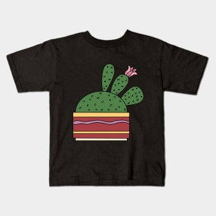 Cute Cactus Design #60: Cactus WIth Beautiful Flower Kids T-Shirt